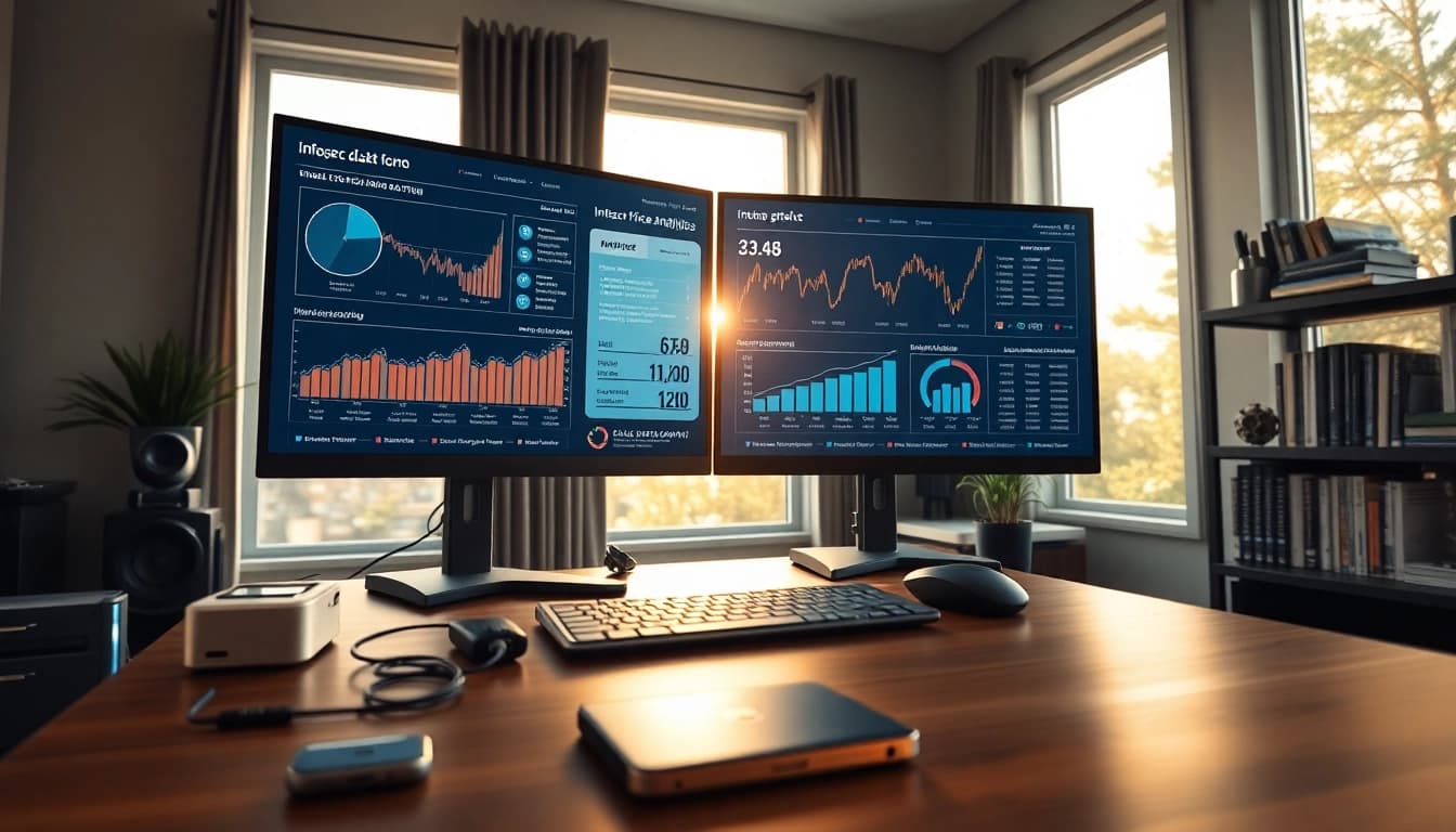 Infosec-focused workspace showcasing Amazon price tracker and data analysis tools.