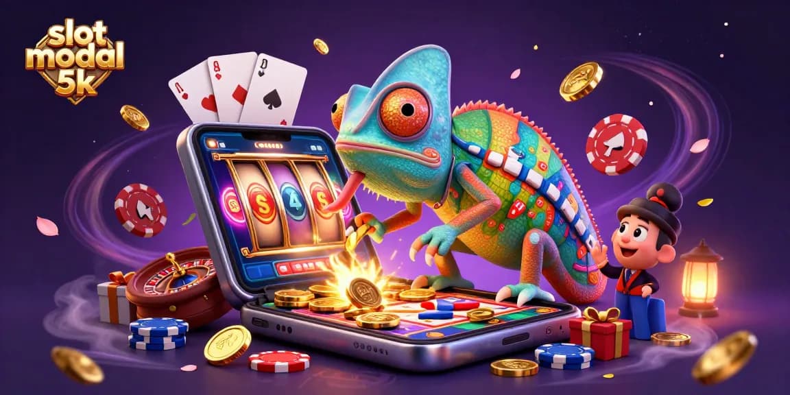 Engage with slot modal 5k through vibrant 3D illustration of casino themes and exciting gameplay elements.