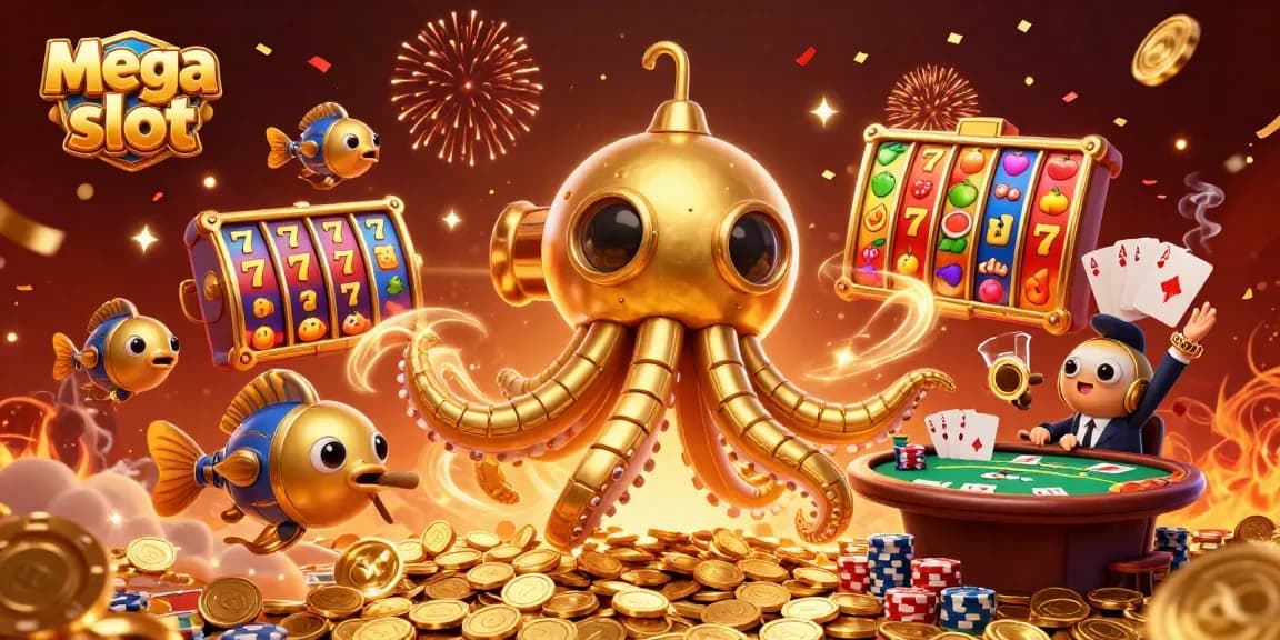 Mega slot: Menangkan jackpot di dunia slot yang kaya simbol berwarna dan koin emas berkilauan