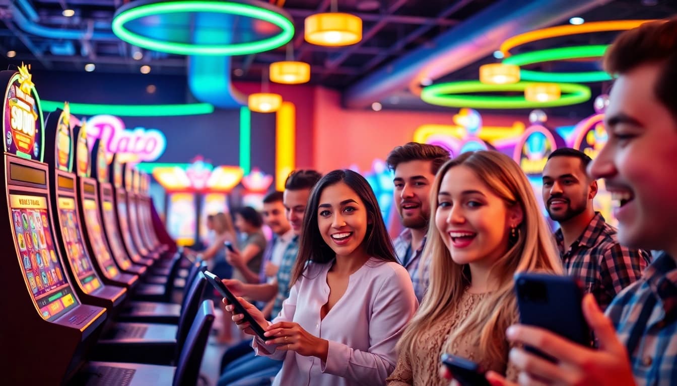 Menampilkan para pemain di walettoto yang menikmati permainan slot secara online.