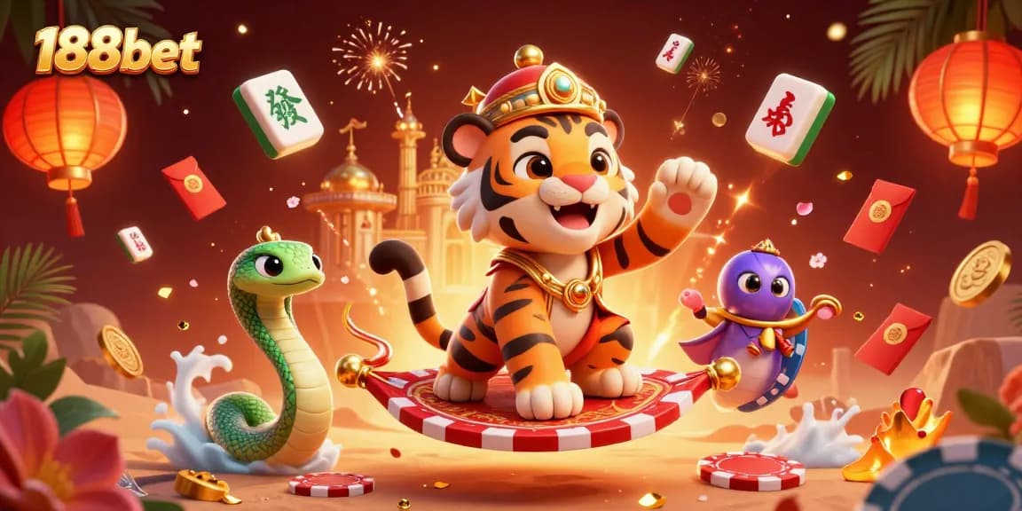 Engage with exciting games at 188bet featuring a vibrant Arabian Nights-themed illustration.