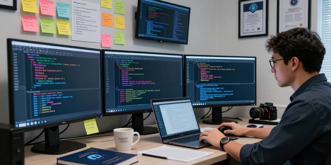Cybersecurity expert recovering stolen cryptocurrency during digital investigation with multiple screens and forensic tools.