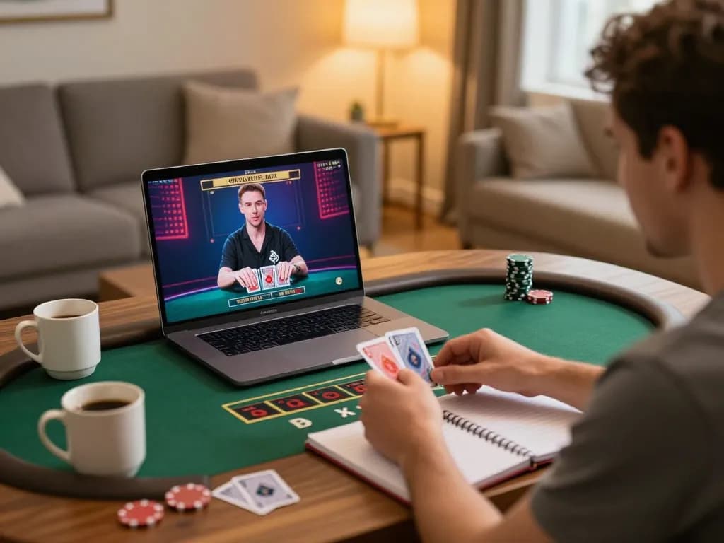 Player enjoying an online casino game, showcasing the convenience and excitement of casino non aams legali entertainment.