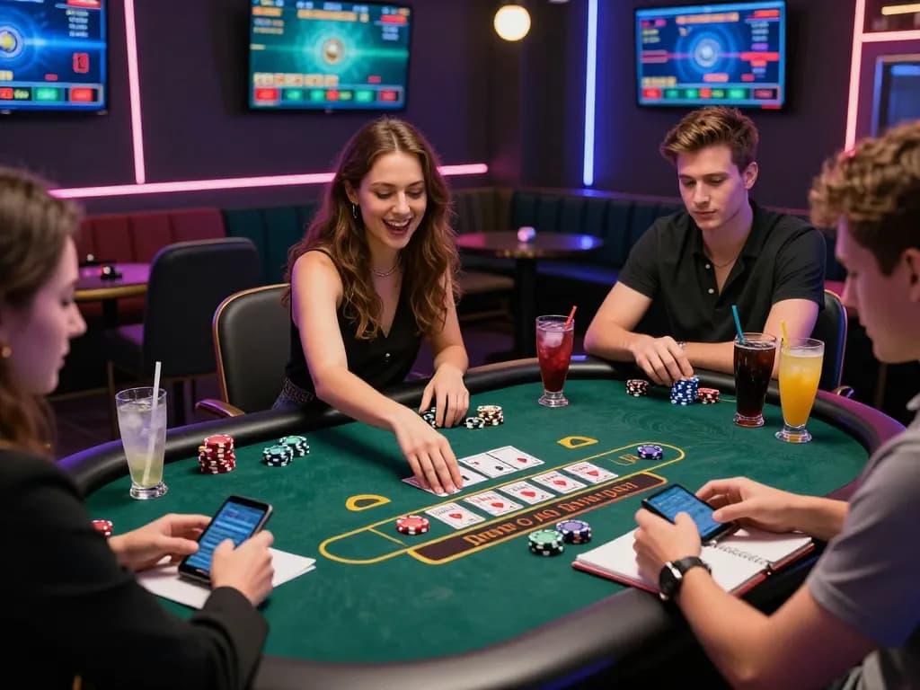 Exciting online baccarat gaming scene with players enjoying the game in a vibrant digital casino environment.