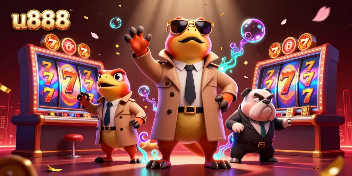 Join in the excitement at u888 as cartoon raptors try to enter the VIP casino lounge.