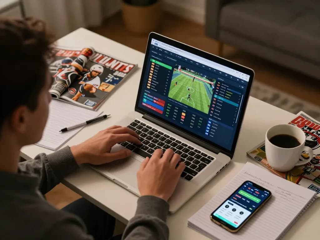 Engaging online sports betting scene showcasing Luật Thẻ Vàng – Thẻ Đỏ strategies and odds understanding.
