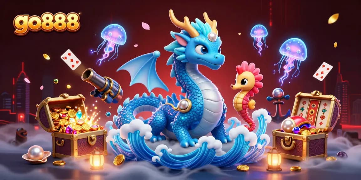 Experience the excitement of go888 with majestic characters and vibrant slot game action in this immersive 3D illustration.
