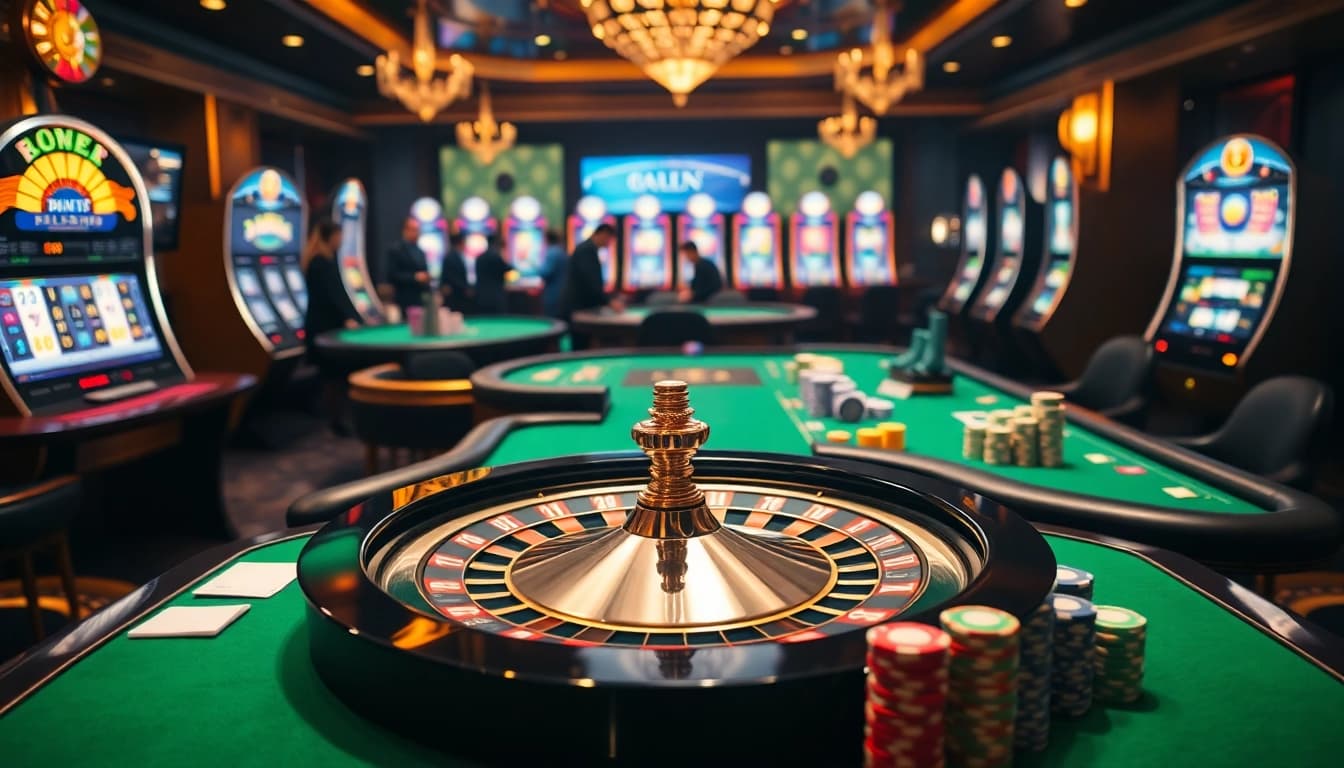 Vivez l'excitation d'un casino en ligne fiable avec des tables élégantes, des jetons de poker vibrants et un cadre luxueux.
