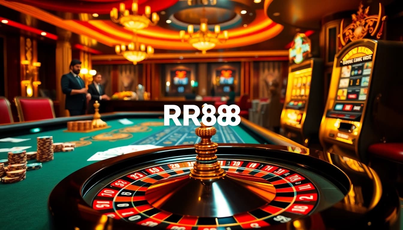 Experience thrilling gambling at RR88 with vibrant casino tables and lively gameplay.