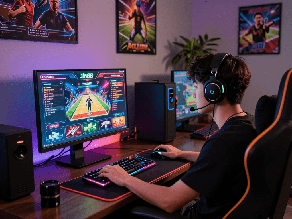 Trải nghiệm chơi game đỉnh cao tại Jin88 với không gian hiện đại và thiết bị chất lượng.