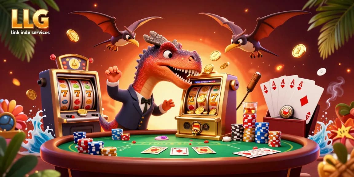 Engage with LLG link indx services as a pachycephalosaurus slots jackpot pays out coins.
