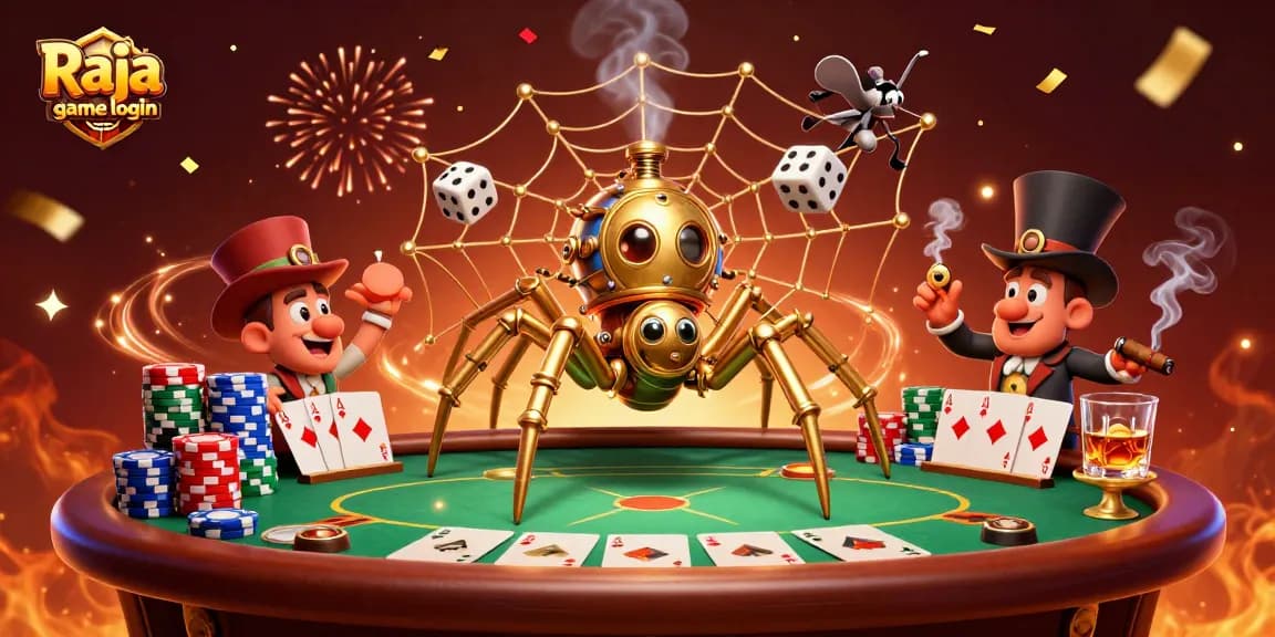 Enhance your gaming experience with Raja game login, featuring vivid, immersive casino elements.