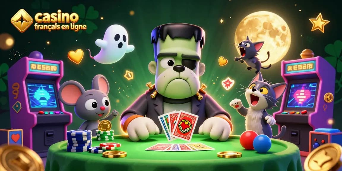 Jouez au casino français en ligne avec des personnages amusants lors d'une soirée de jeux palpitante !