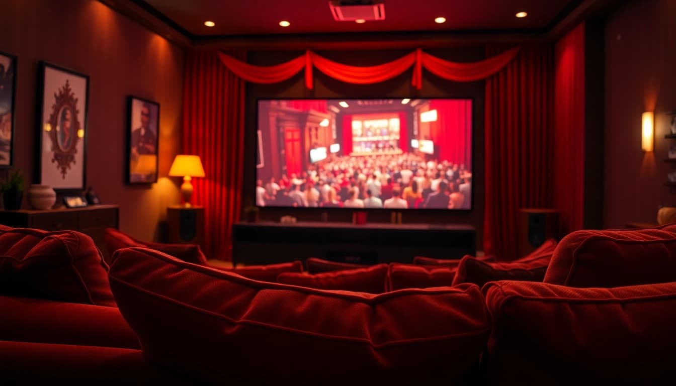 ดูหนังในโรงภาพยนตร์ที่บ้านพร้อมที่นั่งสบายและไฟสลัว