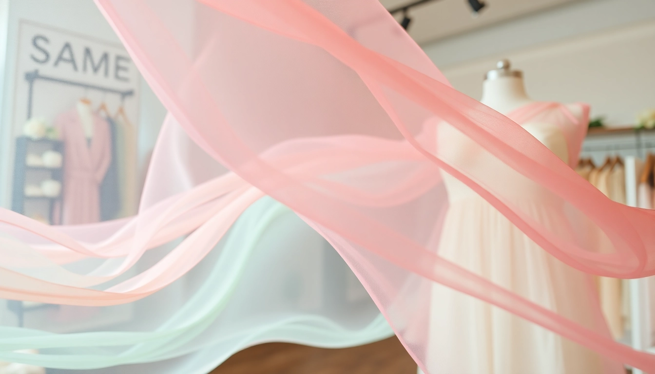 Chiffon stof dat elegant zweeft met rijke kleuren en een zachte textuur.