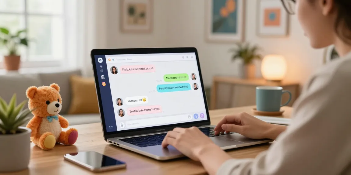 Engaging user experience with nsfw chat ai in a vibrant home office setting.
