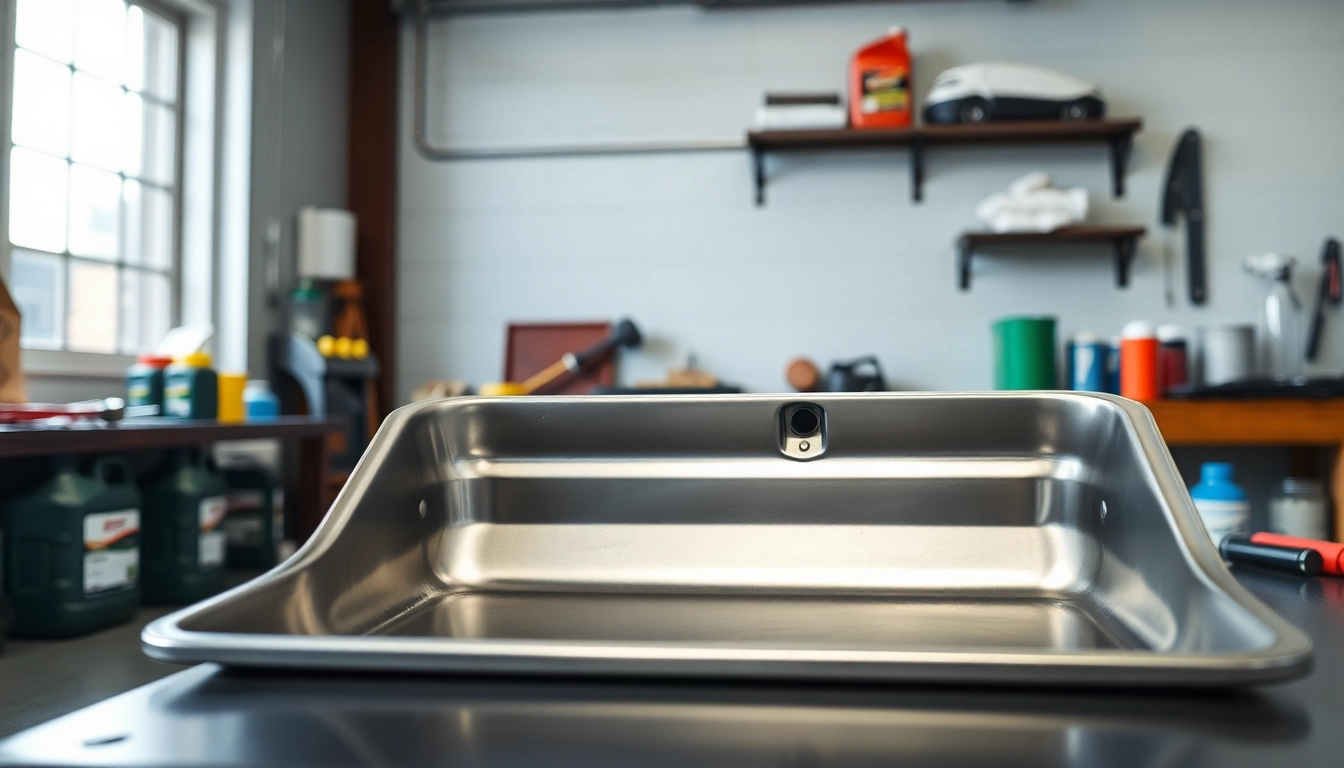 Efficient oil drain pan designed for hassle-free collection and disposal during vehicle maintenance.