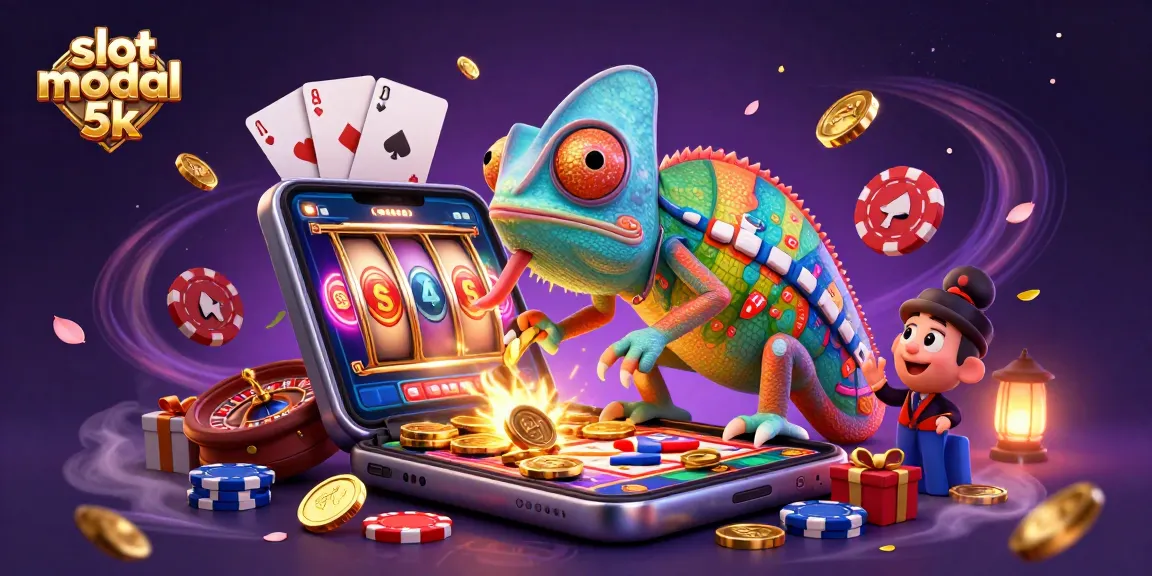 Engage with slot modal 5k through vibrant 3D illustration of casino themes and exciting gameplay elements.
