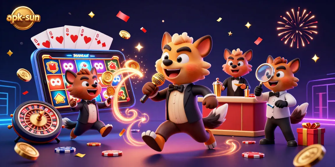 Join the fun at apk-sun casino with hyenas bringing laughs and excitement with games and prizes.