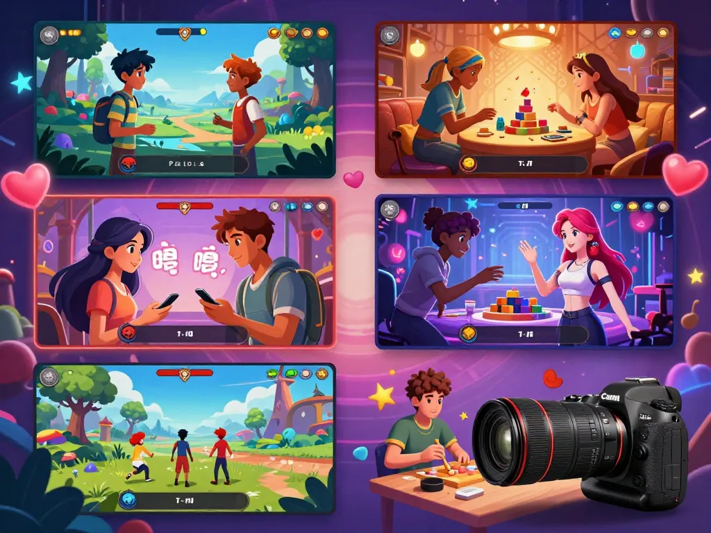 Engaging scene of diverse characters in interactive gameplay highlighting popular porn games online.