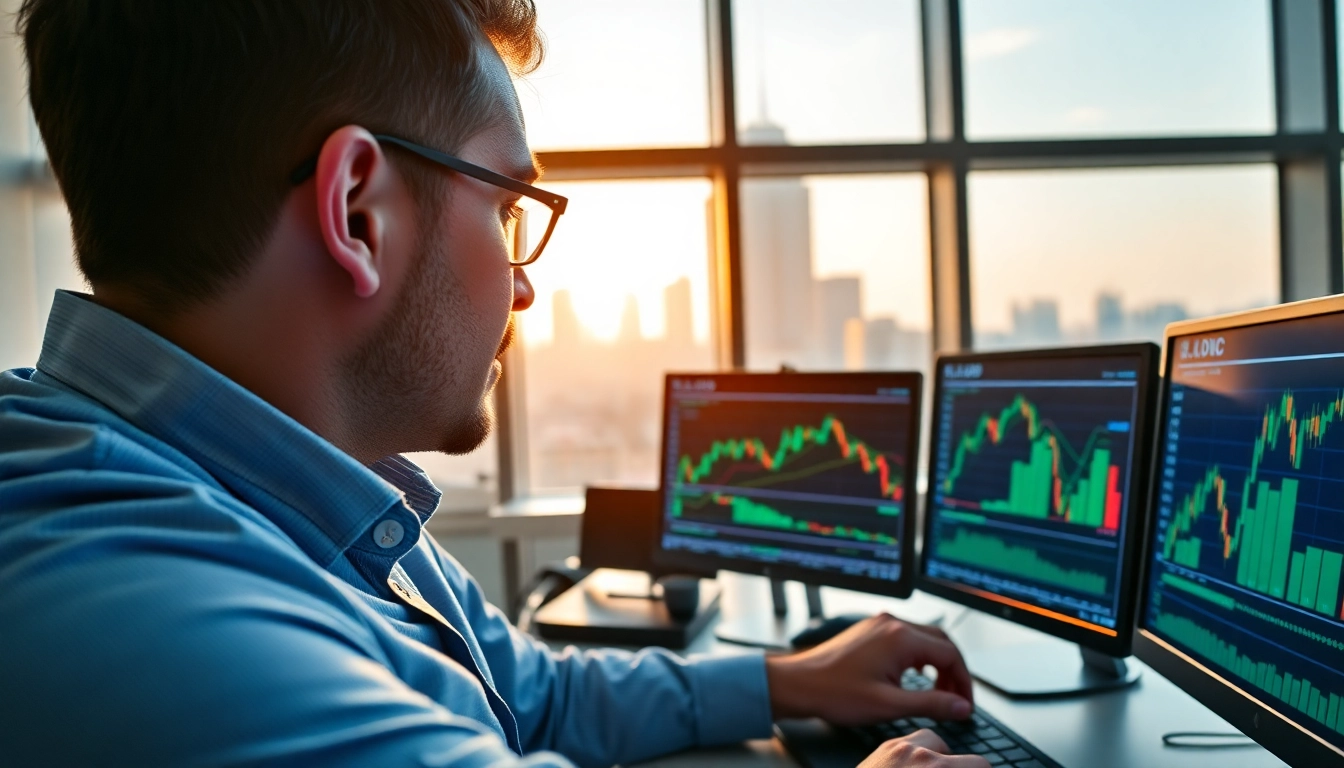Analyze live XRP price USD data in a dynamic office setting with financial charts.