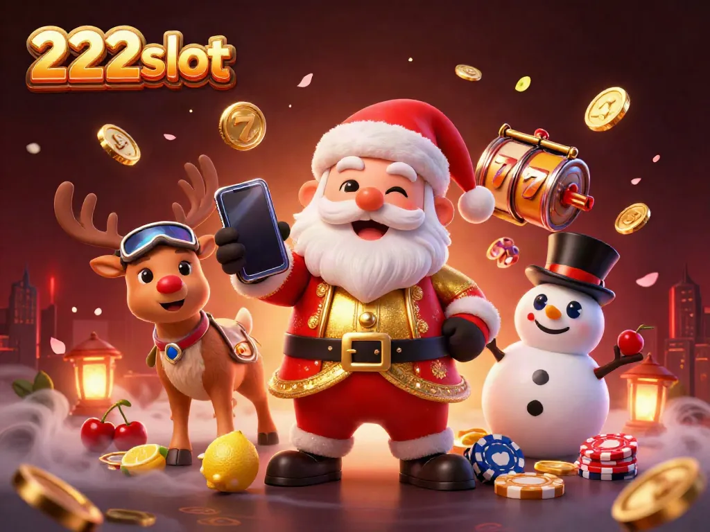Wujudkan kemenangan di 222slot dengan Santa Claus dan teman-teman lucunya merayakan jackpot slot.
