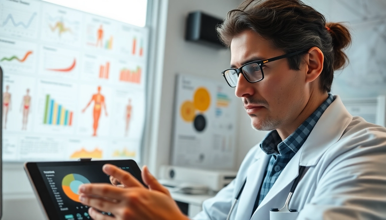 Analyze visceral fat data in a modern health clinic with expert insights and charts.
