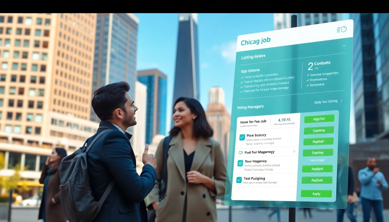 Engage in a free job post chicago with diverse job seekers in a vibrant urban setting.