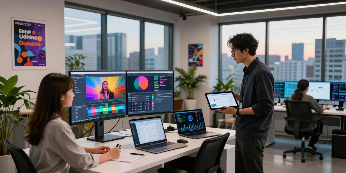 Creative team utilizing Seedance AI technology for video projects in a modern studio.