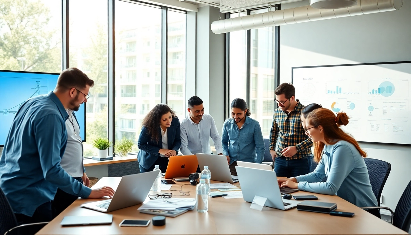 Tampa Bay Managed IT Services team collaborating in a modern office setting.