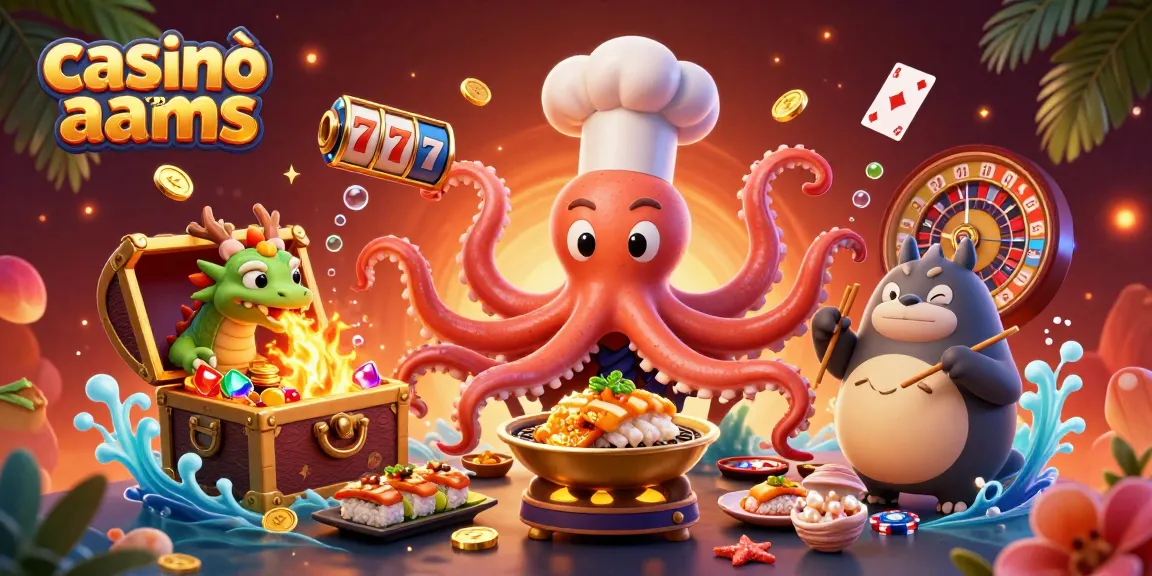Vivi l'emozione dei casinò non AAMS con personaggi dinamici che preparano giochi deliziosi in una scena di casinò vibrante.