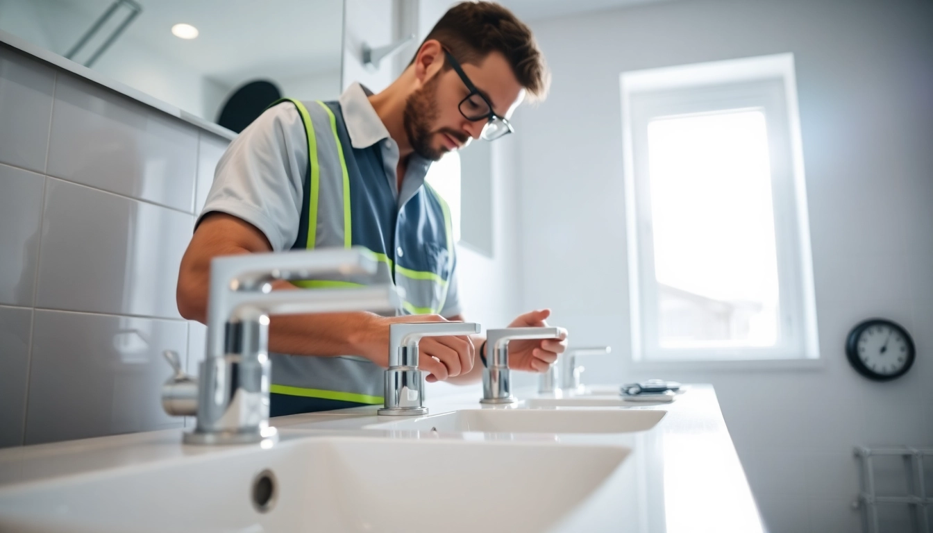 Die sonni sanitär GmbH bietet hochwertige Sanitärlösungen mit einem erfahrenen Techniker bei der Installation.