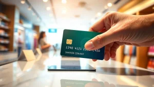 카드깡의 개념을 표현하는 신용카드 결제 장면