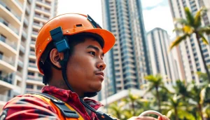 Electrician apprenticeship hawaii in action with tools on the job site.