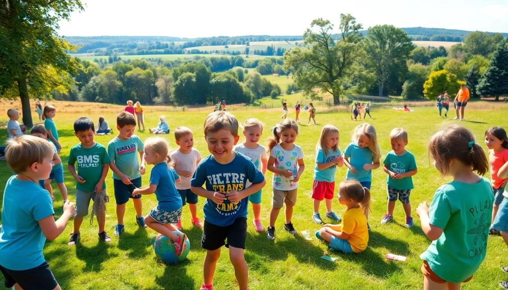 Children engaged in various activities at holiday camps showcasing fun and community.