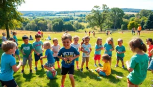 Children engaged in various activities at holiday camps showcasing fun and community.