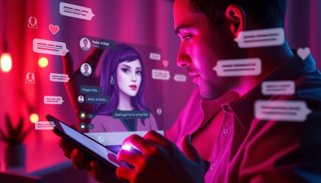 Engaging NSFW AI chat experience with a playful AI character and cozy atmosphere.