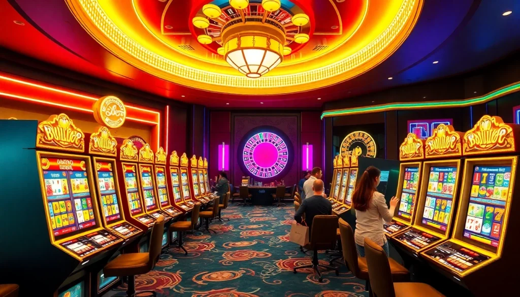 Experience the thrill of the slot demo mahjong game at a vibrant casino filled with excitement and stunning visuals.