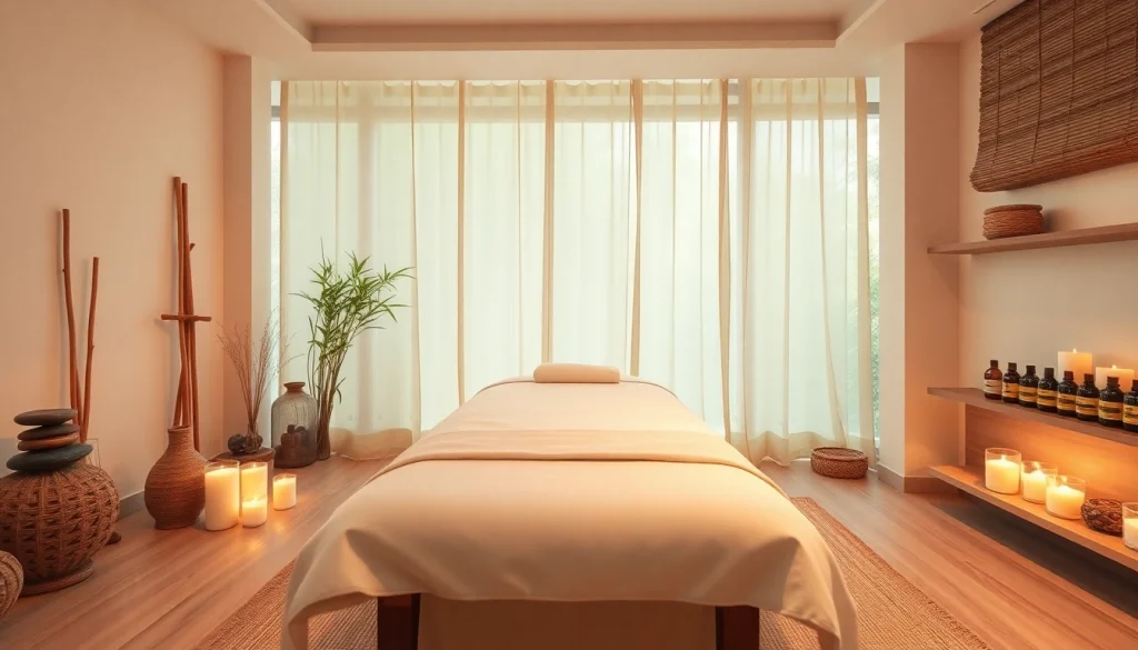 편안한 인천마사지 스파 환경, 진정되는 장식과 차분한 분위기.