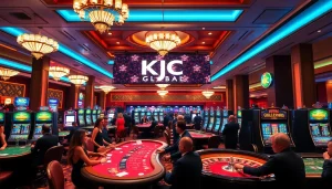 Experience the thrill of gambling at KJC Global with lively tables and vibrant games.