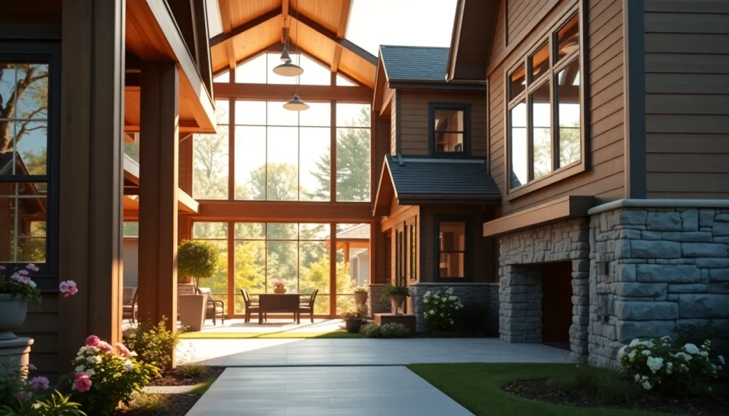 Showcasing sophisticated Massachusetts residential architecture with inviting design elements in a serene setting.