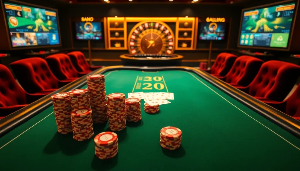 Découvrez l'excitation d'un casino en ligne fiable avec une table de poker luxueuse et des visuels de jeu impressionnants.