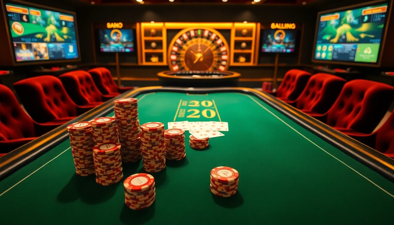 Découvrez l'excitation d'un casino en ligne fiable avec une table de poker luxueuse et des visuels de jeu impressionnants.