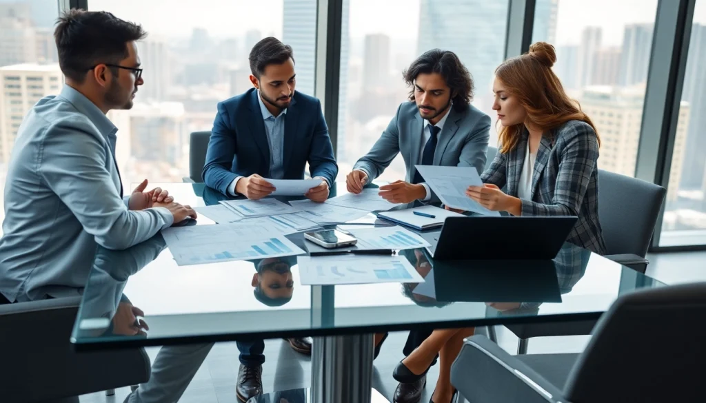 B2B competitive intelligence analysis in a modern business meeting setting