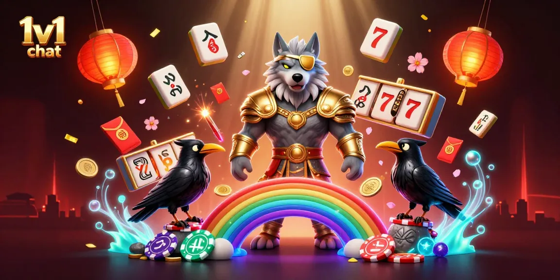 Engage in 1v1 chat as Odin wolf and ravens join a vibrant casino scene filled with action.