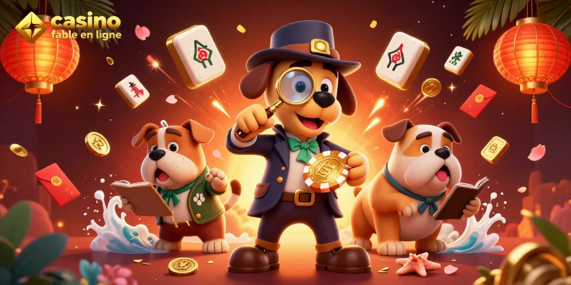 En jouant à un casino fiable en ligne, un détective asiatique examine une pièce de poker brillante.