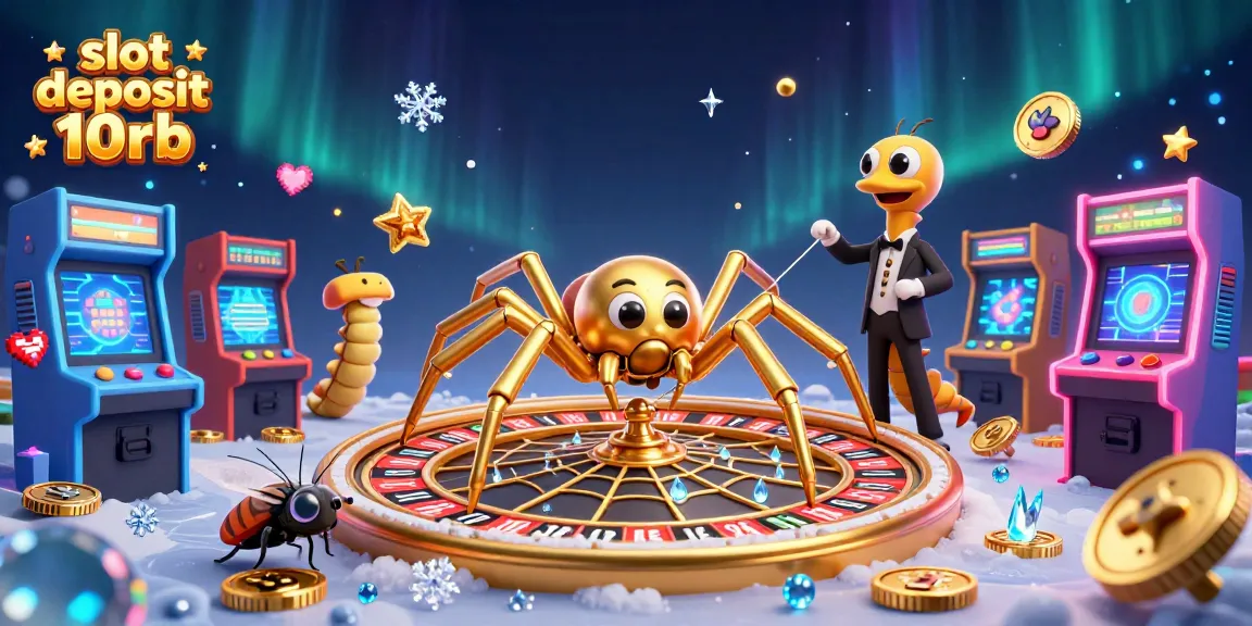 Engage in thrilling gameplay with slot deposit 10rb as the lively scene unfolds with colorful casino elements.