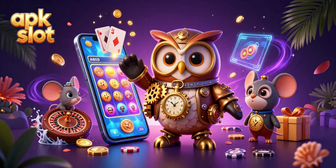Menangkan apk slot dengan ilustrasi kasino 3D menakjubkan dan karakter menarik.