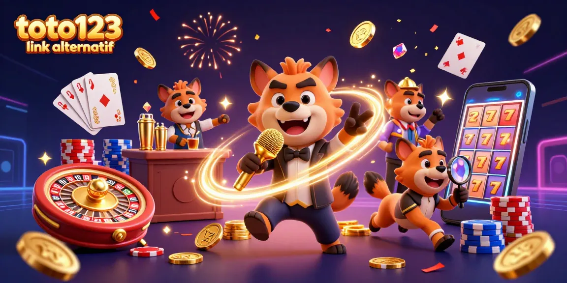 Engage with the thrilling atmosphere of toto123 link alternatif in a vibrant 3D casino scene.
