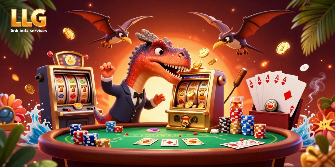 Engage with LLG link indx services as a pachycephalosaurus slots jackpot pays out coins.